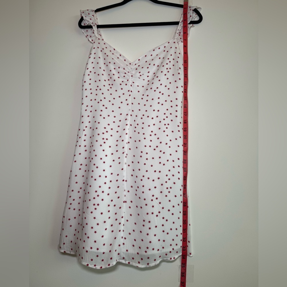 BB Dakota White Mini Dress with Red Star Pattern - Picture 13 of 13